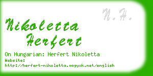 nikoletta herfert business card